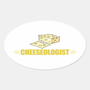 Lustiger i-Liebe-Käse Ovaler Aufkleber