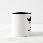 Lustiger i-Schnurrbart Sie eine Fragen-Tasse Zweifarbige Tasse (Mittel)