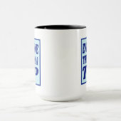 Lustiger Ich-bin-ein-oberer-blauer-Hanukkah-Witz-D Tasse (Zentrum)