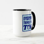 Lustiger Ich-bin-ein-oberer-blauer-Hanukkah-Witz-D Tasse (VorderseiteRechts)