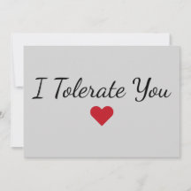 Lustiger „Ich dulde dich“ Liebeshumor Valentinstag