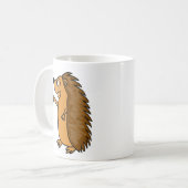 Lustiger Igel, der ein halbes Liter Bier anhebt Kaffeetasse (Vorderseite Links)