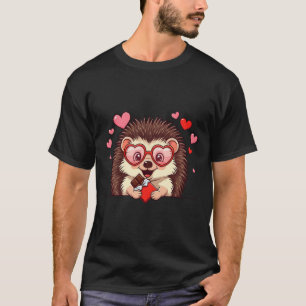 Lustiger Igel Herz Schokolade Valentinstag Damen M T-Shirt