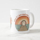 Lustiger Igel-Kaffee-Morgen-Slogan-Becher Jumbo-Tasse (Vorderseite Rechts)