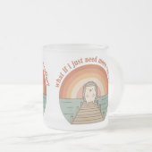 Lustiger Igel-Kaffee-Morgen-Slogan-Becher Mattglastasse (VorderseiteRechts)