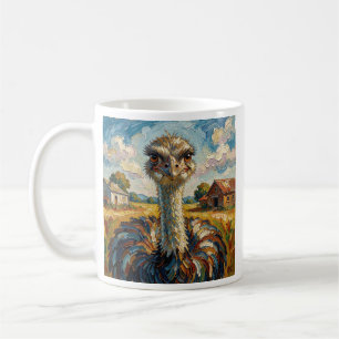 Lustiger Impasto-Strauß auf einer Ranch Personalis Kaffeetasse