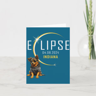 Lustiger Indiana Totaler Sonnenfinsternis Hund Karte