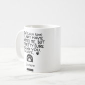 lustiger individuelle Name und Katze Kaffeetasse (Vorderseite Links)