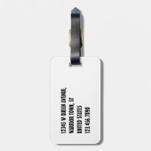 Lustiger individueller Name die Frau der Krieger Gepäckanhänger (Rückseite vertikal)