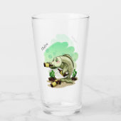 Lustiger individueller Name trinkendes Glas (Rückseite)