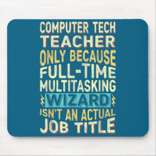Lustiger Informatiklehrer Multitasking-Zauberer Zi Mousepad