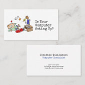 Lustiger informeller Computerspezialist Visitenkarte (Vorne/Hinten)