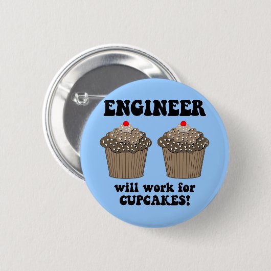 lustiger Ingenieur Button (Vorne & Hinten)