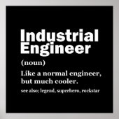 Lustiger Ingenieur für Wirtschaftsingenieurwesen Poster (Vorne)