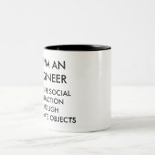 Lustiger Ingenieur Zweifarbige Tasse (Mittel)