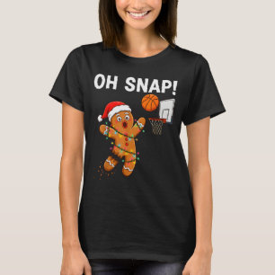 Lustiger Ingwerbrot-Basketball-Weihnachten-Santa-C T-Shirt
