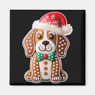 Lustiger Ingwerbrot-Beagle-Hund-Weihnachten-Frauen Magnet