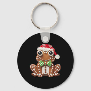 Lustiger Ingwerbrot-Frosch-Weihnachten Damen Herre Schlüsselanhänger