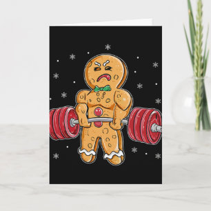 Lustiger Ingwerbrot-Mann-Gym-Körperaufbau Gingersh Karte