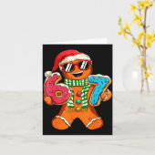 Lustiger Ingwerbrot-Sechs-Sieben-67-Meme-Eiscreme- Karte (Gelbe Blume)