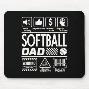 Lustiger Inhalt des Softll-Vaters des Sports Softl Mousepad