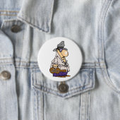 Lustiger Inkassomann-Charakter Button (Beispiel)