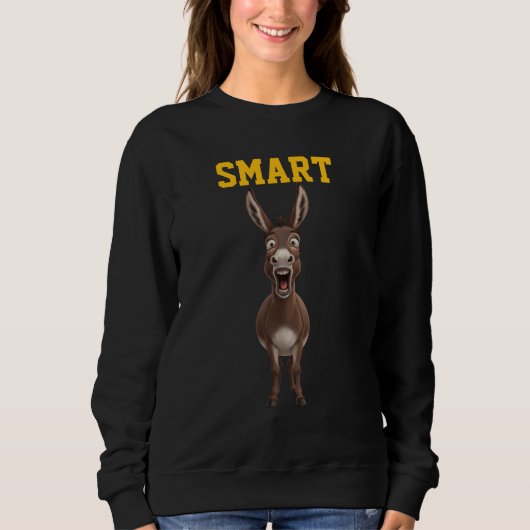 Lustiger intelligenter Esel Sweatshirt (Vorderseite)