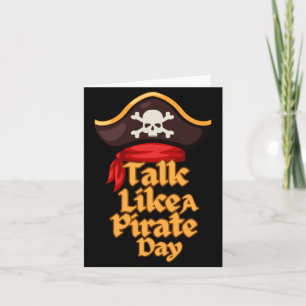 Lustiger internationaler Piratentag Kostüm spreche Karte