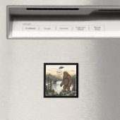 Lustiger Introvert Bigfoot Sasquatch Loch Ness Ret Magnet (In Situ (Geschirrspüler))