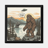 Lustiger Introvert Bigfoot Sasquatch Loch Ness Ret Magnet (Vorne)
