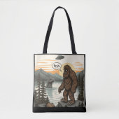 Lustiger Introvert Bigfoot Sasquatch Loch Ness Ret Tasche (Vorderseite)
