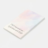 Lustiger Introvert-RSVP-Zitat & Subtile Wasserfarb Post-it Klebezettel (angewinkelt)