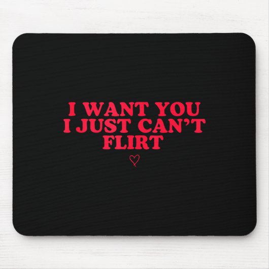 Lustiger Introvert Valentinstag Ich Will Dich Ich Mousepad (Vorne)