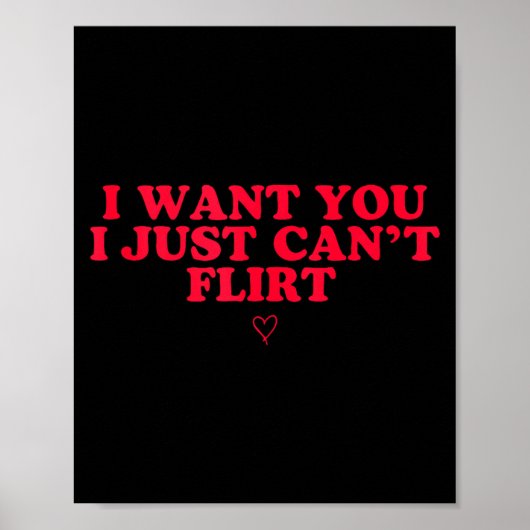 Lustiger Introvert Valentinstag Ich Will Dich Ich Poster (Vorne)