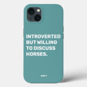 Lustiger Introvertierter, aber bereit, über Pferde Case-Mate iPhone Hülle (Rückseite)