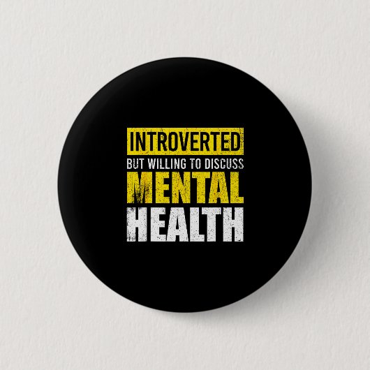 Lustiger introvertierter aber bereit, über psychis button (Vorderseite)