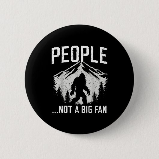 Lustiger Introvertierter Bigfoot Menschen Kein Gro Button (Vorderseite)