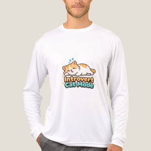 Lustiger Introvertierter Katzen-Modus Tri-Blend Shirt