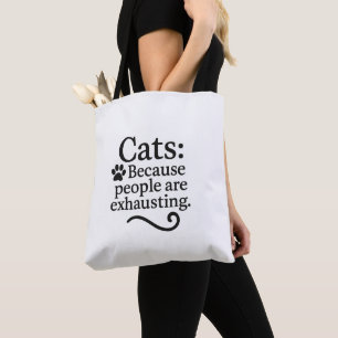 Lustiger introvertierter Katzenliebhaber Tasche