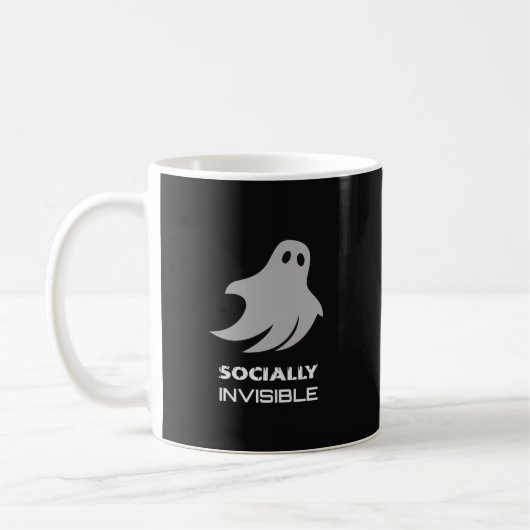Lustiger introvertierter spooky Geist Kaffeetasse (Links)