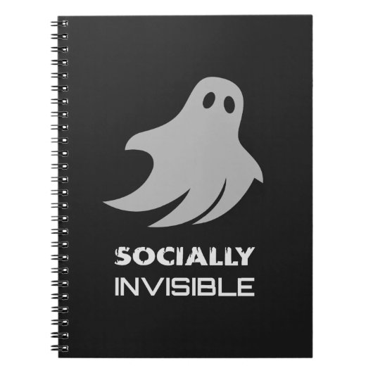 Lustiger introvertierter spooky Geist Notizblock (Vorderseite)