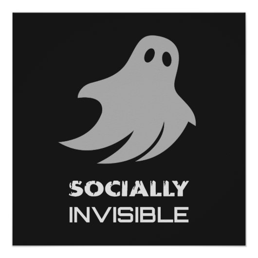 Lustiger Introvertierter Spukgeist Poster (Vorderseite)
