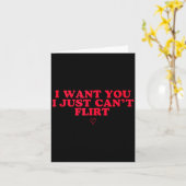 Lustiger introvertierter Valentinstag Ich will dic Karte (Gelbe Blume)