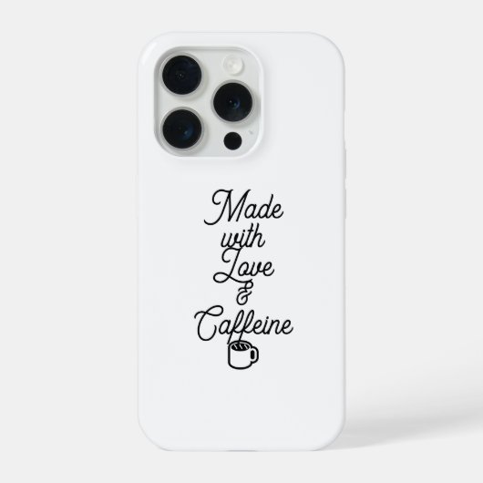 Lustiger iPhone 15 Pro Hülle - Mit Liebe & Kaffee  (Rückseite)