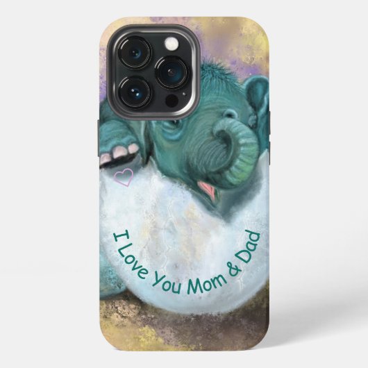 Lustiger iPhone-Elefanten-Schlüpfkoffer - Benutzer iPhone Hülle (Hinten)