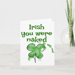 Lustiger Ire, du warst - mit mir Shamrock St. Patr Karte