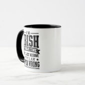 Lustiger Ire nie falsch Tasse (Vorderseite Links)