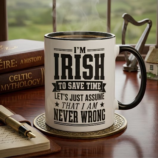 Lustiger Ire nie falsch Tasse