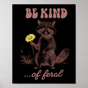 Lustiger, irgendwie verwilderter Waschbär sarkasti Poster