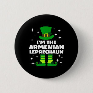Lustiger irischer armenischer Leprechaun St Patric Button